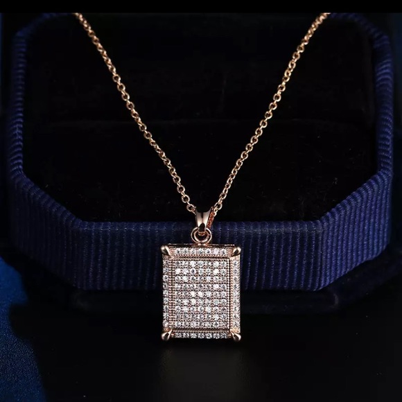 Pave 18kt Rose Gold Diamond - Picture 1 of 2